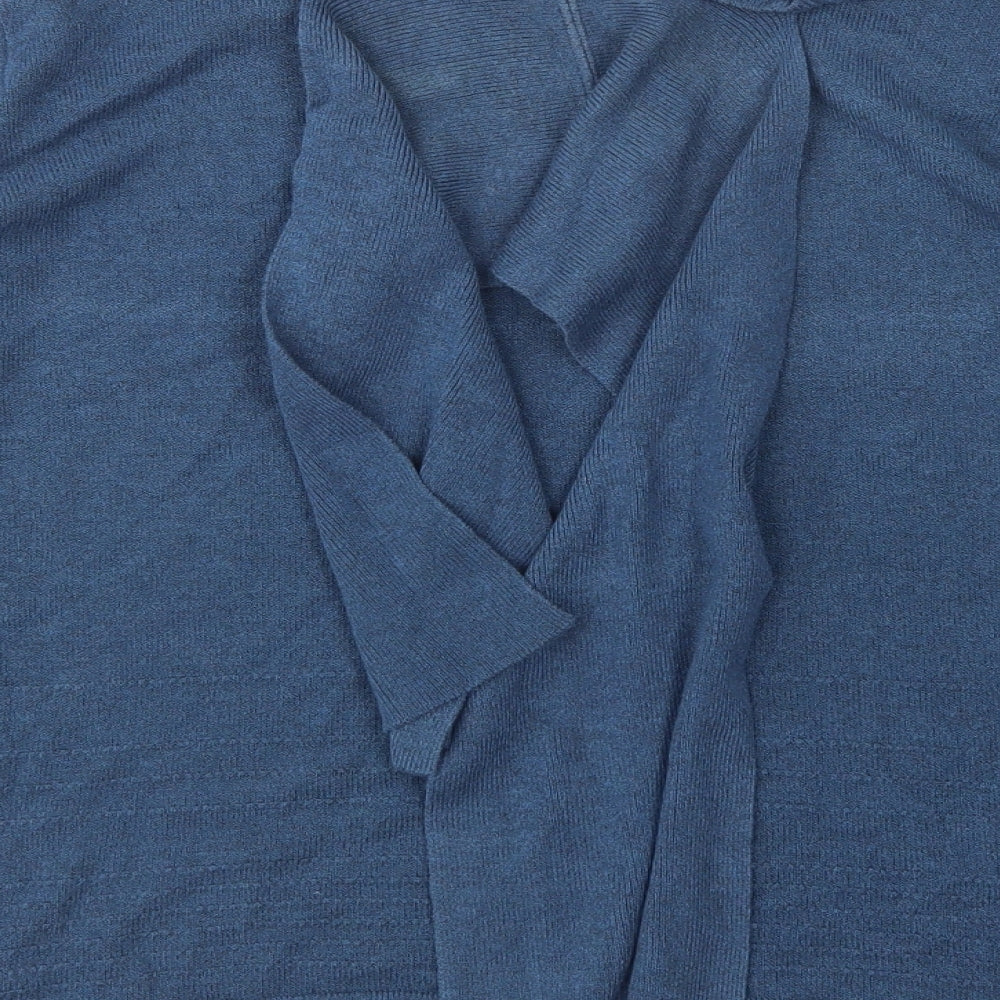 M&S Womens Blue Round Neck  Modal Pullover Jumper Size 14