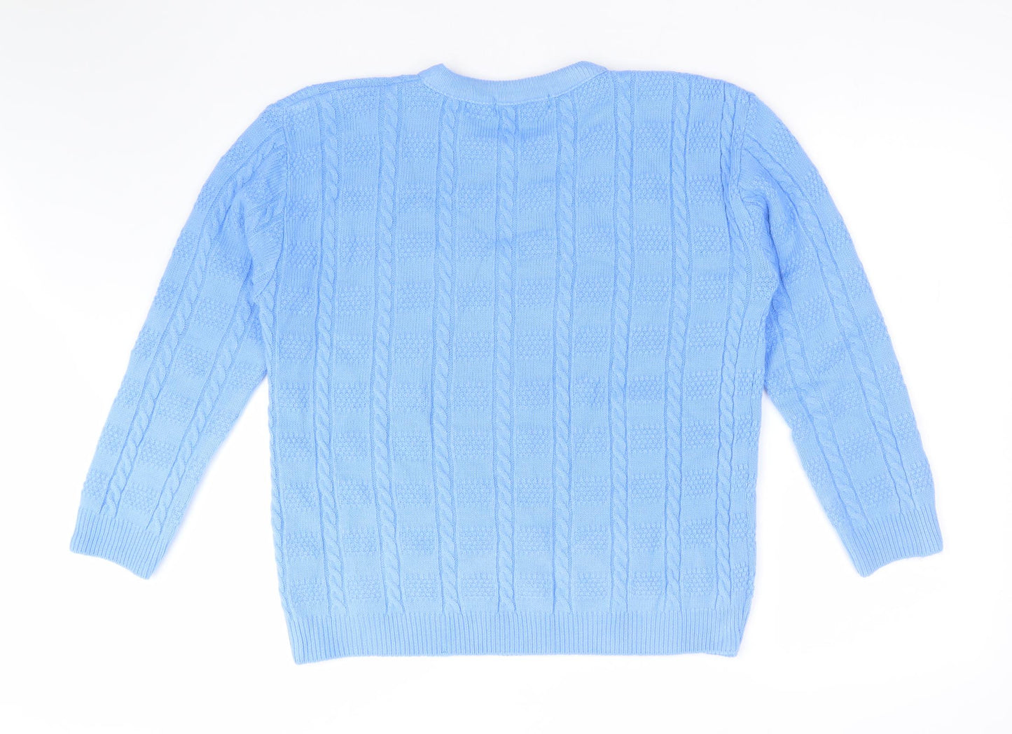 NEW CHOICE Womens Blue  Acrylic Pullover Sweatshirt Size M