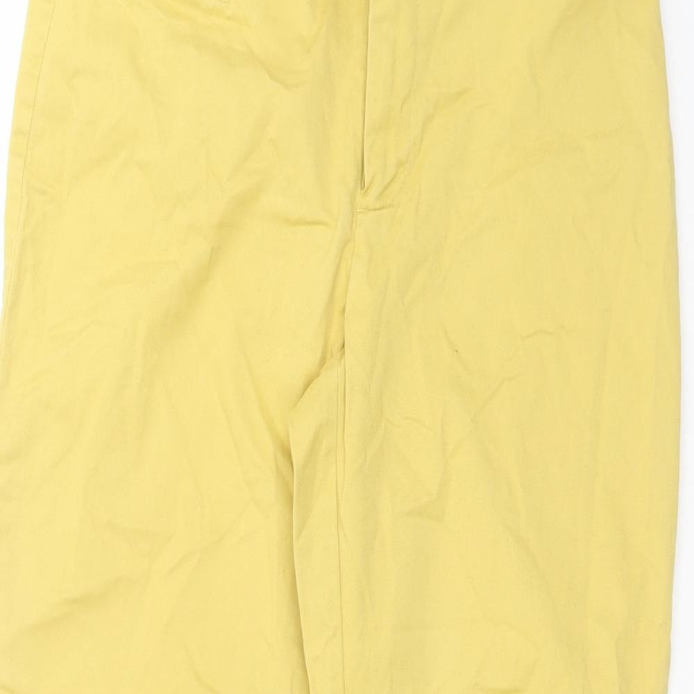 Gap Womens Yellow  Cotton Chino Trousers Size 6 L26 in Regular