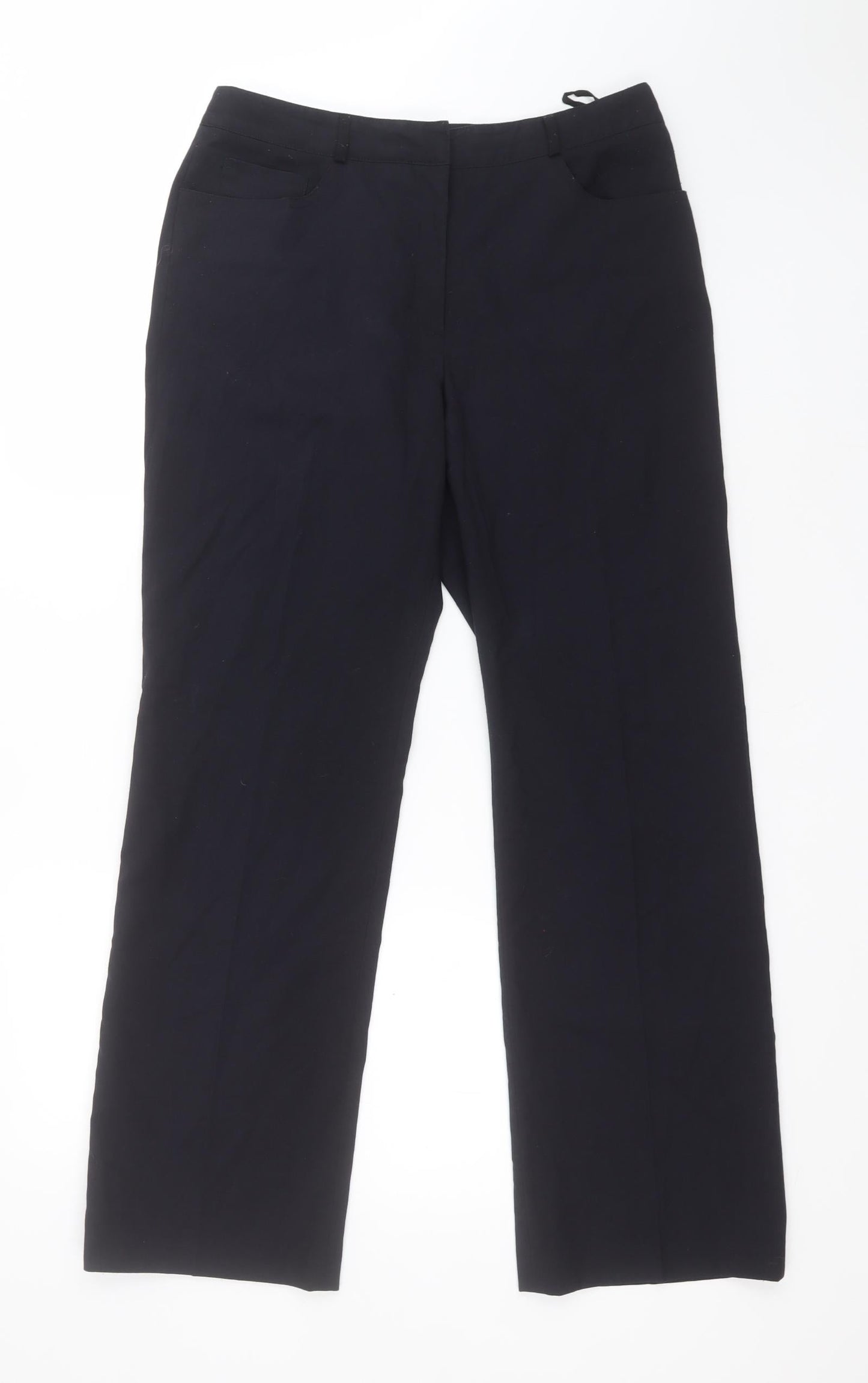 Casual Club Womens Black  Polyester Carrot Trousers Size 12 L30 in Regular