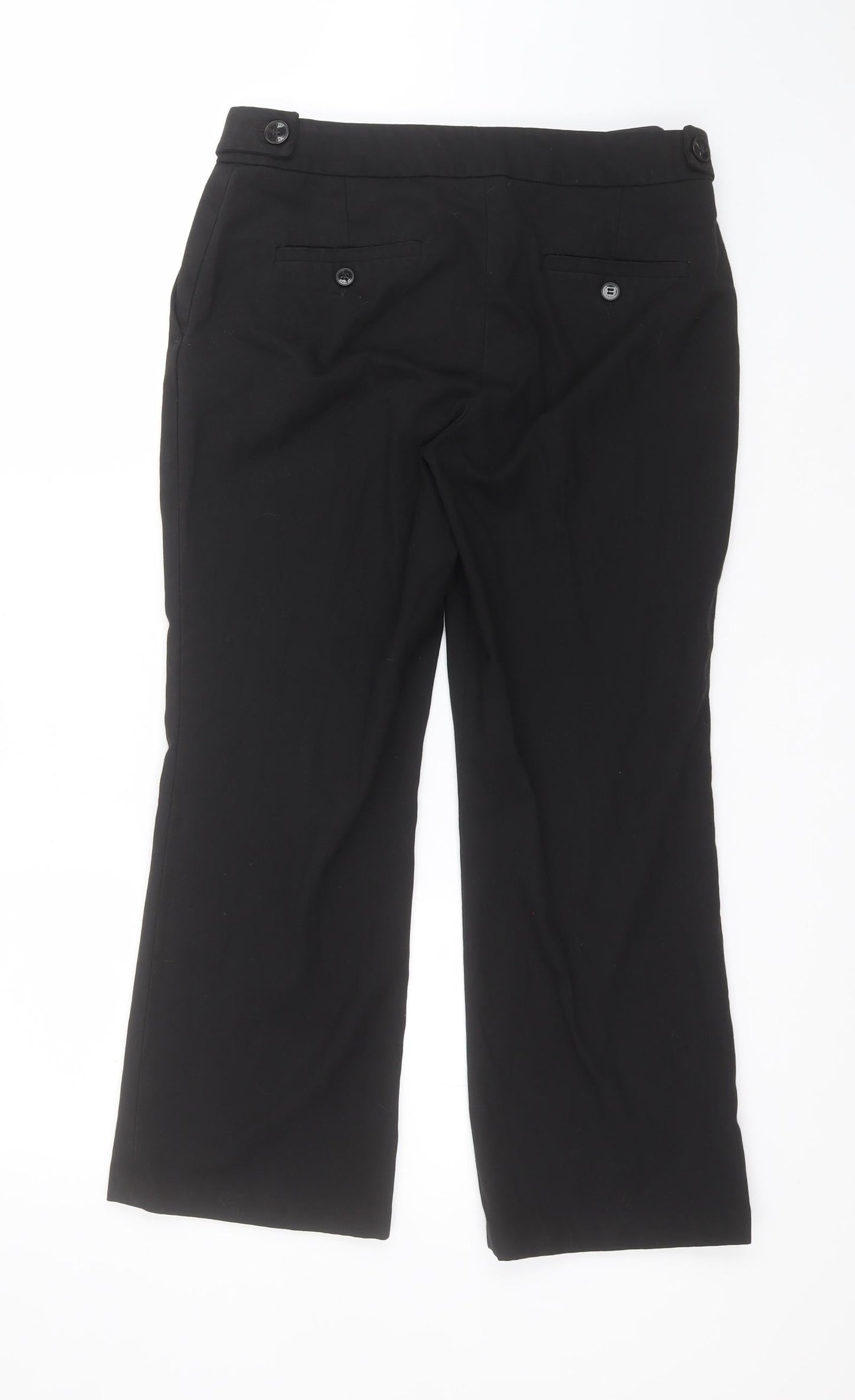 NEXT Womens Black  Polyester Carrot Trousers Size 12 L26 in Regular