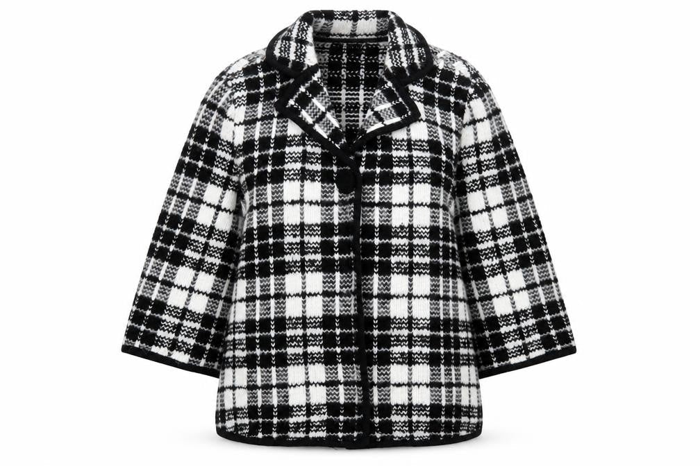 Casamia Womens Multicoloured Check Acrylic Jacket Suit Jacket Size M