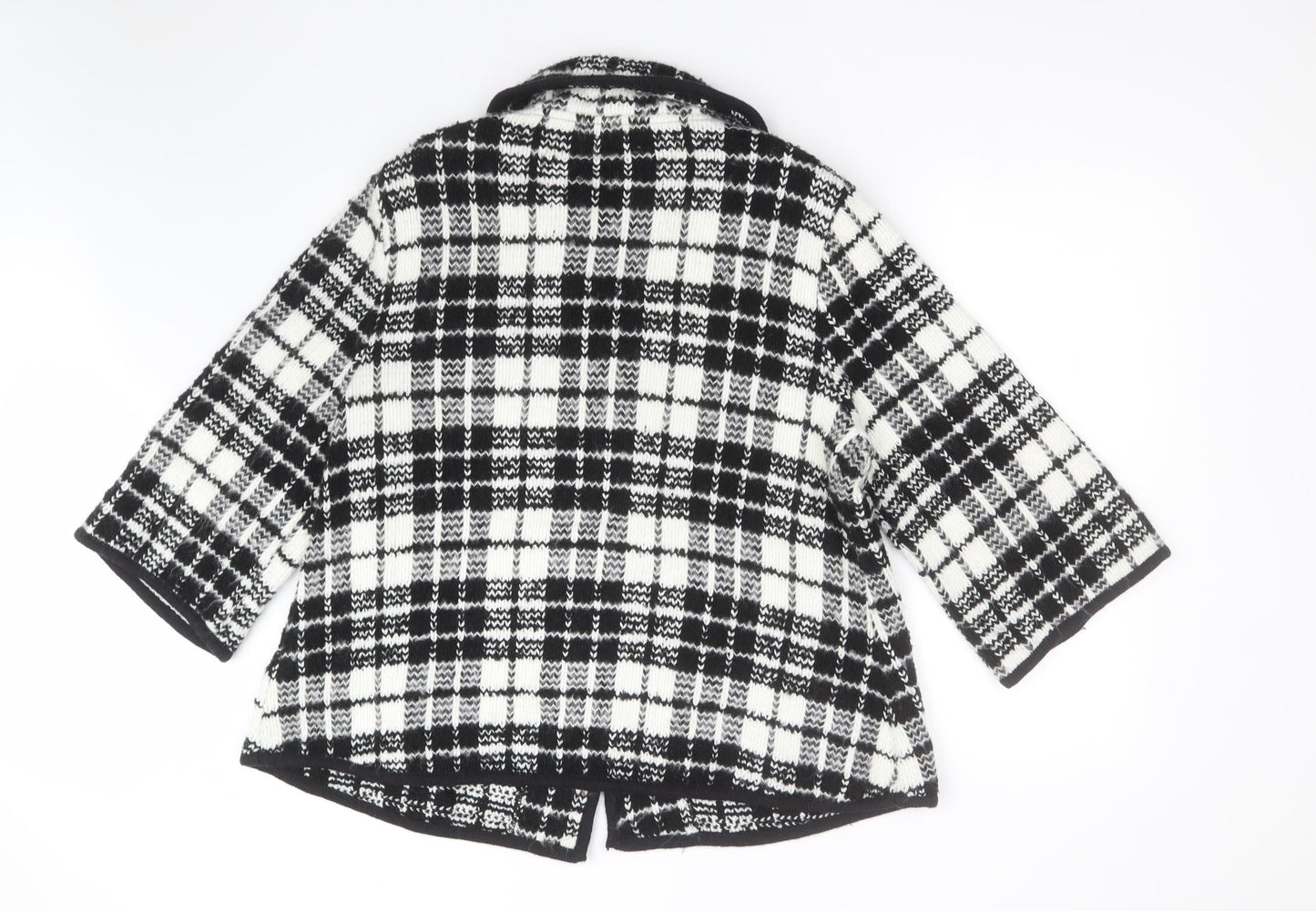 CASAMIA Womens Multicoloured Check Acrylic Jacket Suit Jacket Size M