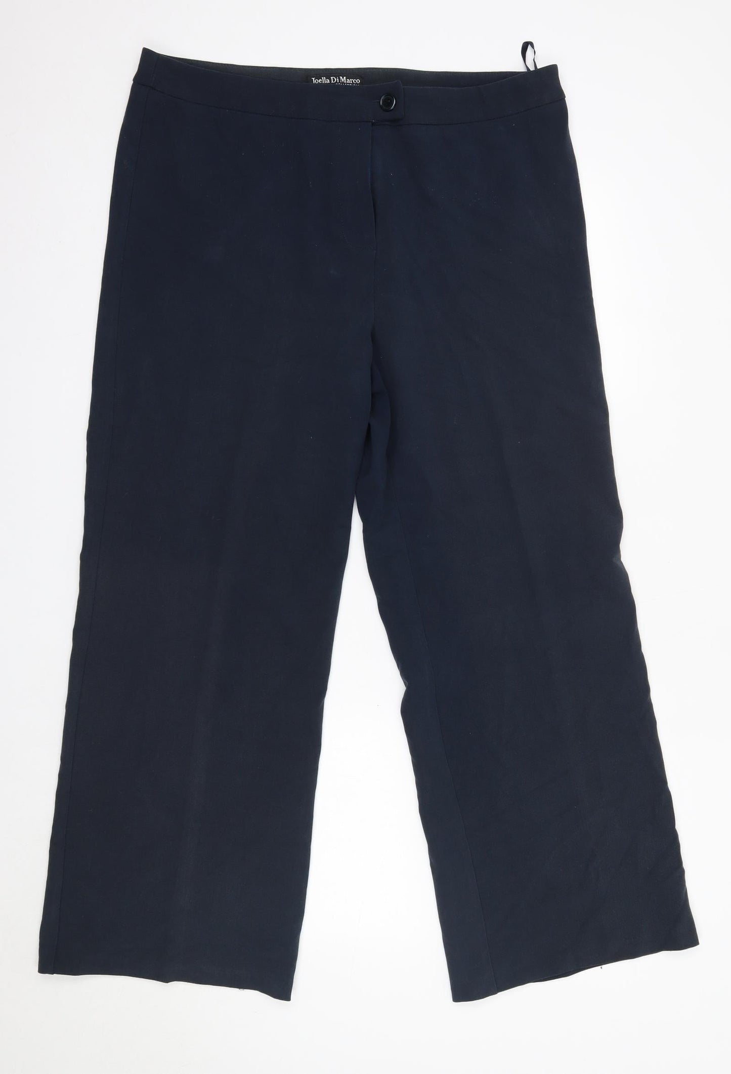 Joella Di Marco Womens Blue  Polyester Trousers  Size L L29 in Regular