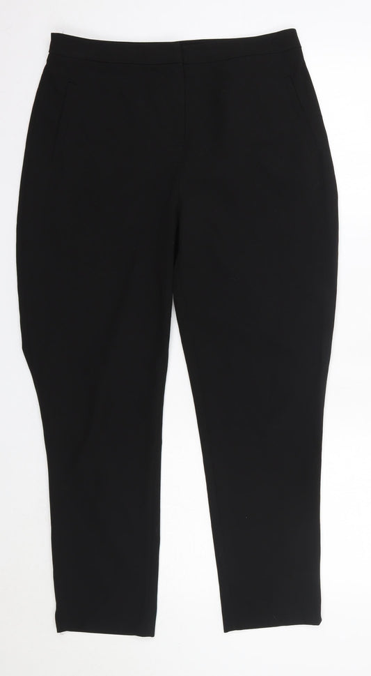 New Look Womens Black  Polyester Dress Pants Trousers Size 10 L27 in Regular