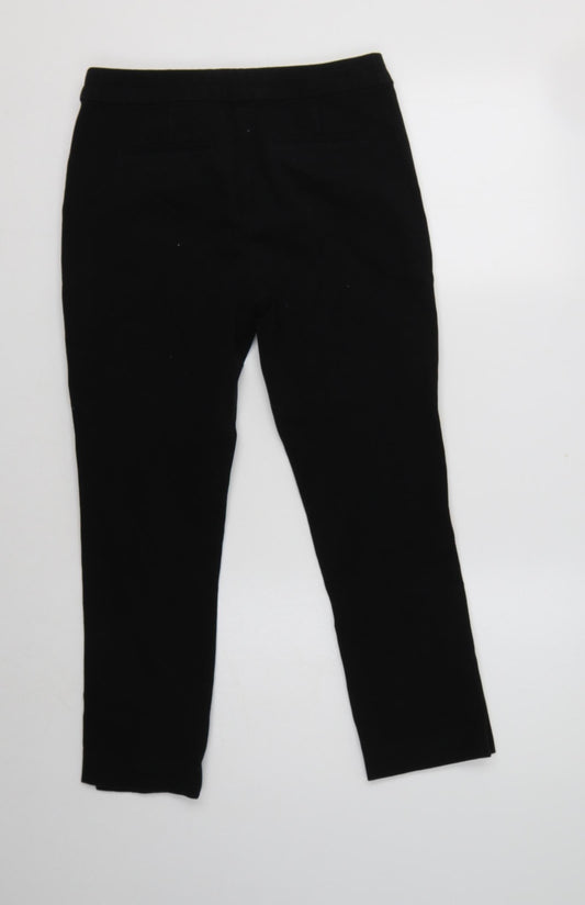 Country Road Womens Black  Cotton Trousers  Size 6 L24 in Regular