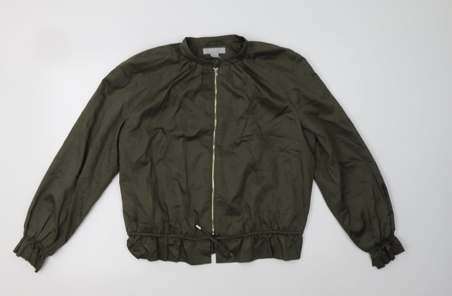 H&M Womens Green   Jacket Coatigan Size 12