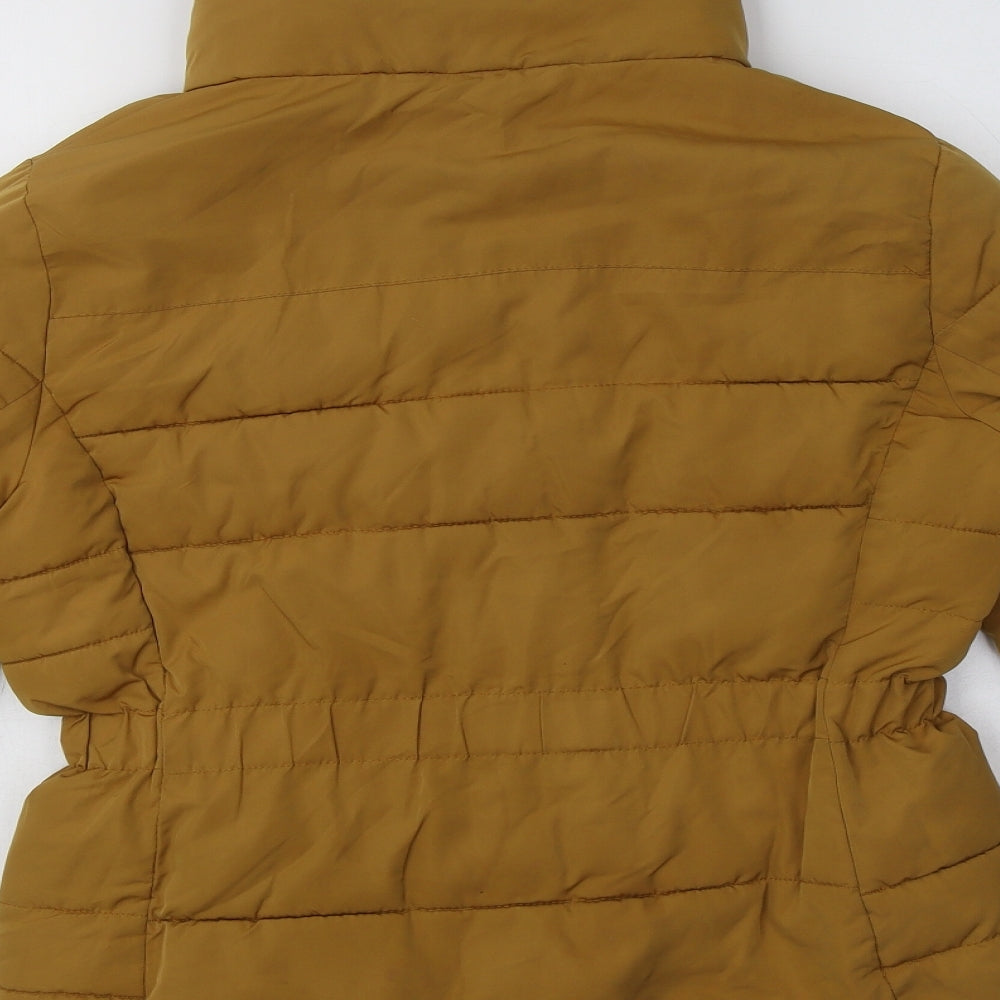 New Look Womens Yellow   Puffer Jacket Jacket Size 8