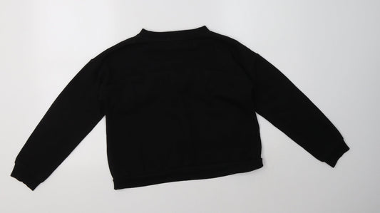 Primark Girls Black  Polyester Pullover Sweatshirt Size 12-13 Years