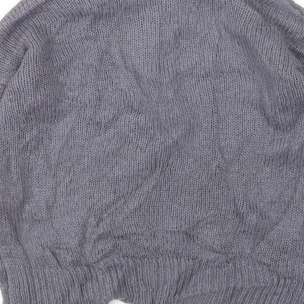 New Look Womens Grey Round Neck   Pullover Jumper Size S