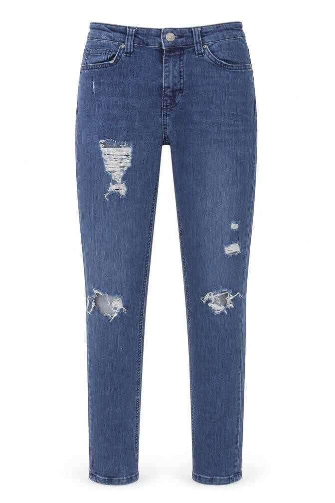 Topshop Womens Blue  Cotton Skinny Jeans Size 26 in L29 in Regular