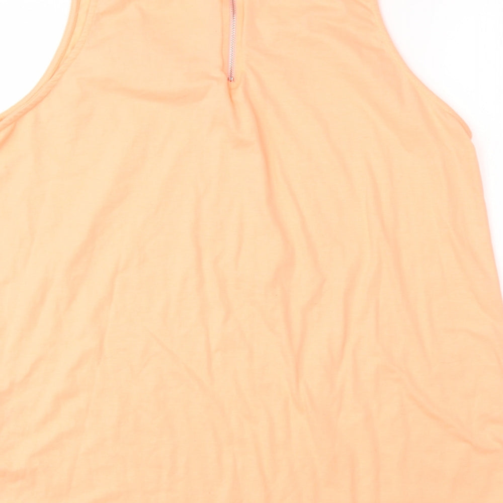 Peacocks Womens Pink  Polyester Basic Tank Size 16 Round Neck