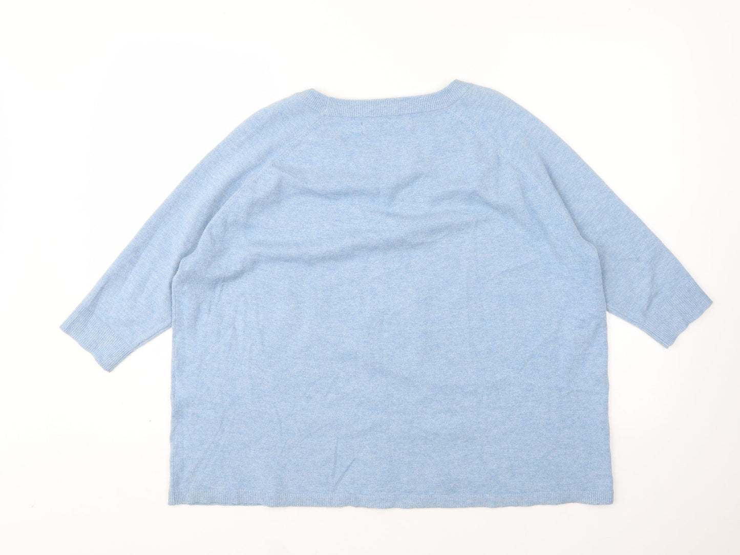 VERO MODA Womens Blue Round Neck  Viscose Pullover Jumper Size S