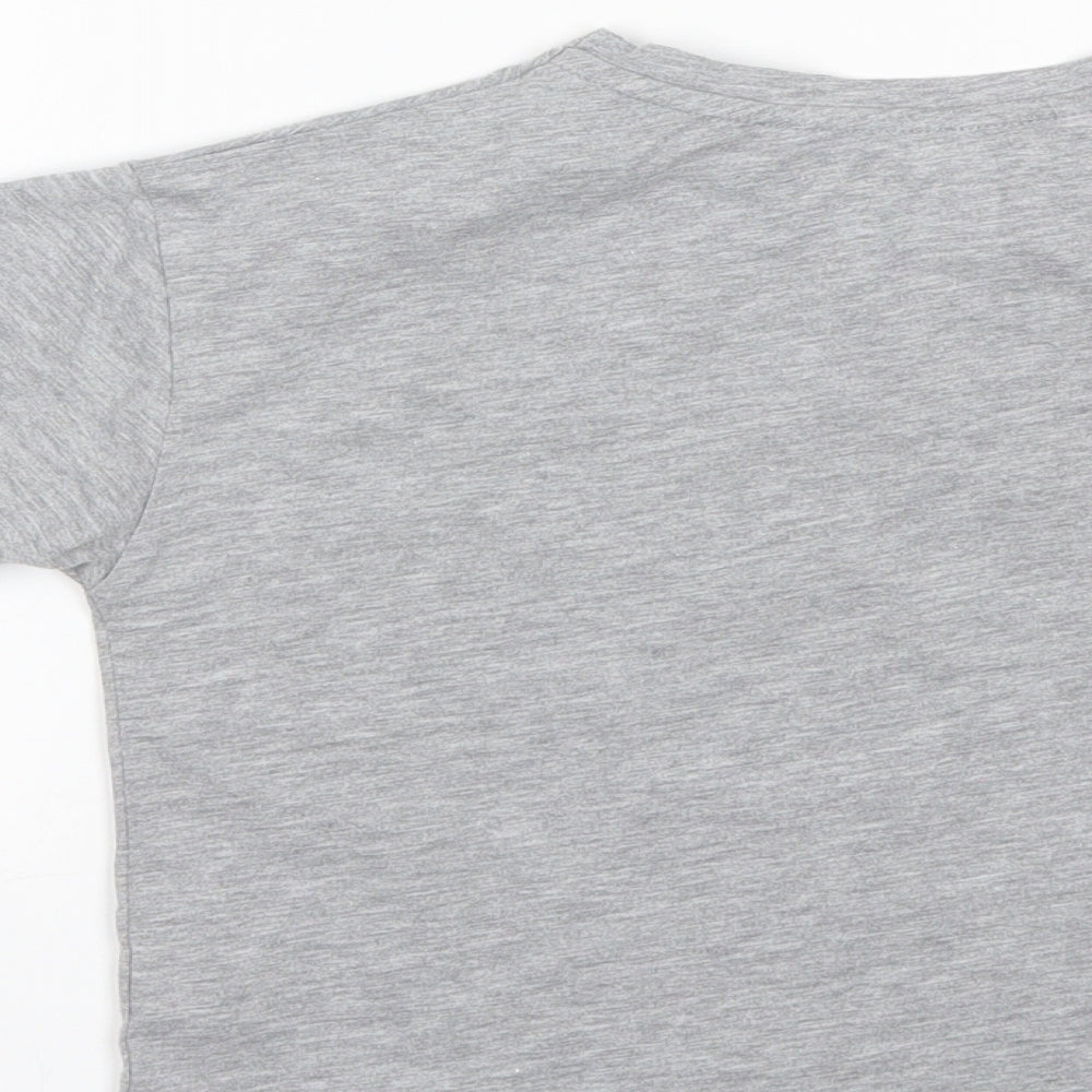 Primark Girls Grey  Polyester Basic T-Shirt Size 9-10 Years Round Neck