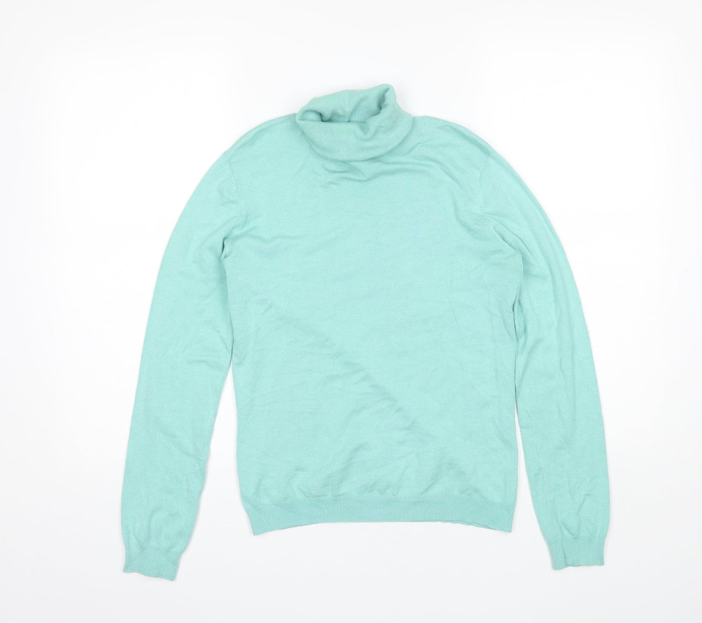 Country Casuals Womens Green Roll Neck  Viscose Pullover Jumper Size S