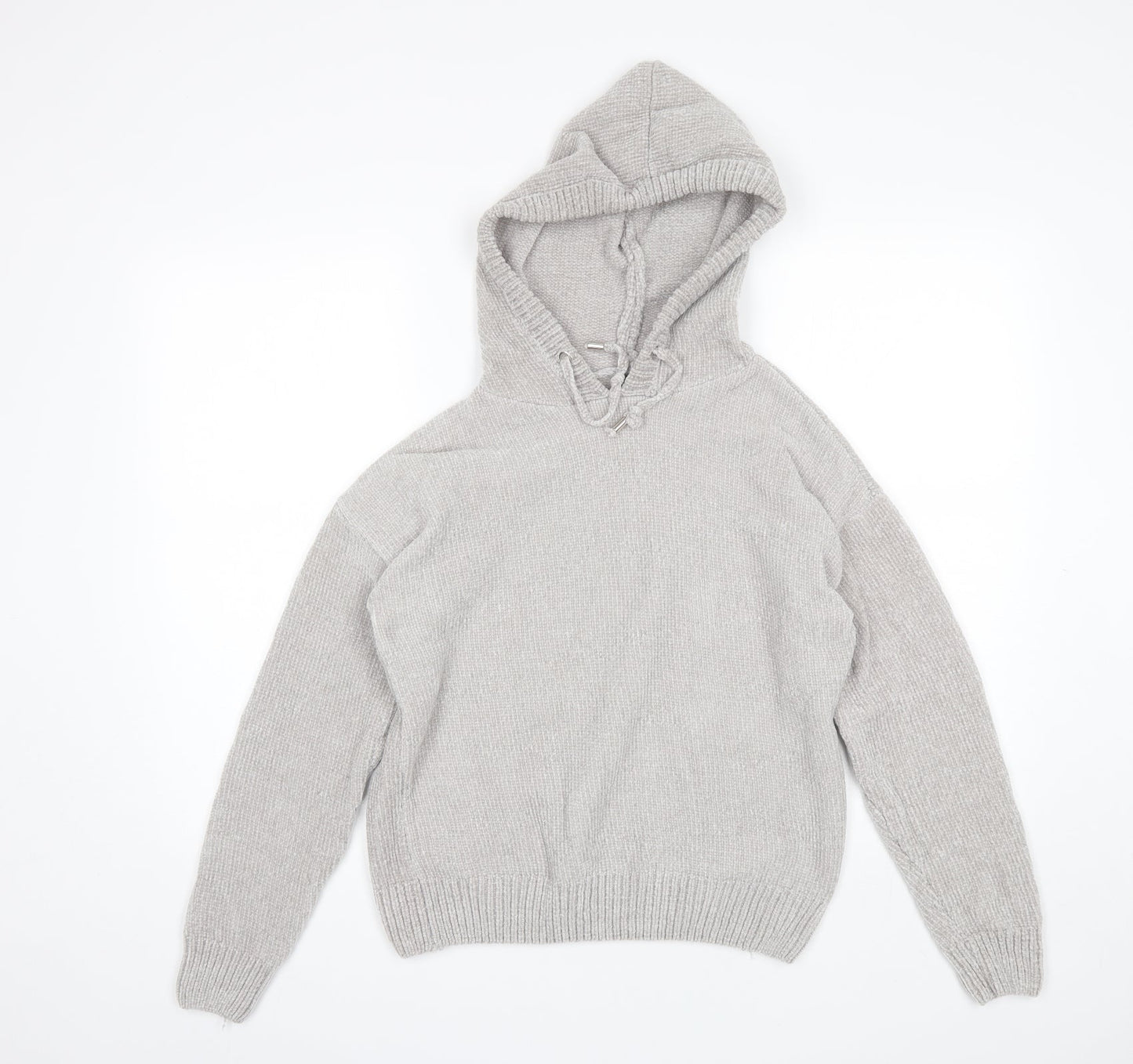 Primark Womens Grey  Polyester Pullover Hoodie Size 2XS