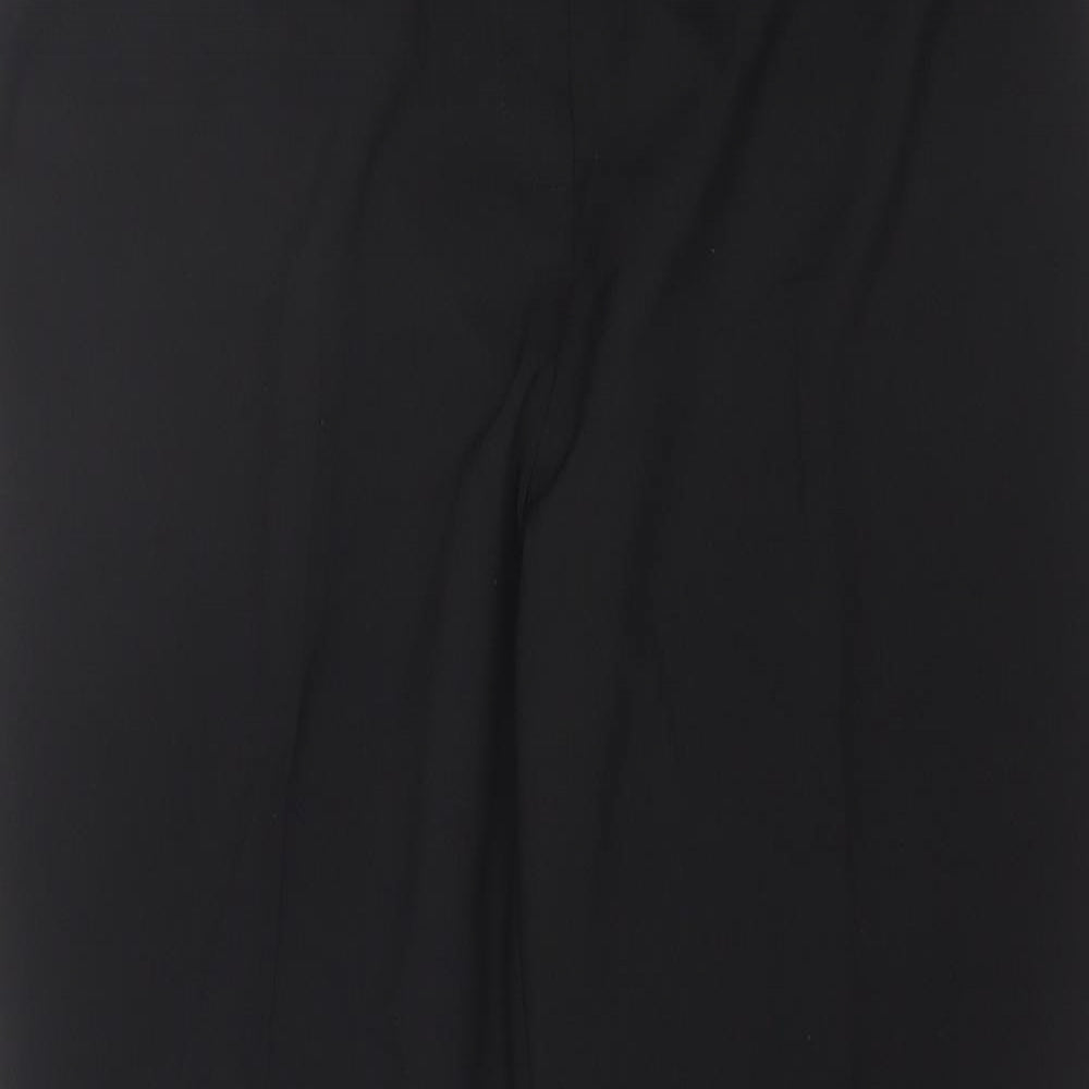 Papaya Womens Black  Polyester Dress Pants Trousers Size 14 L27 in Regular