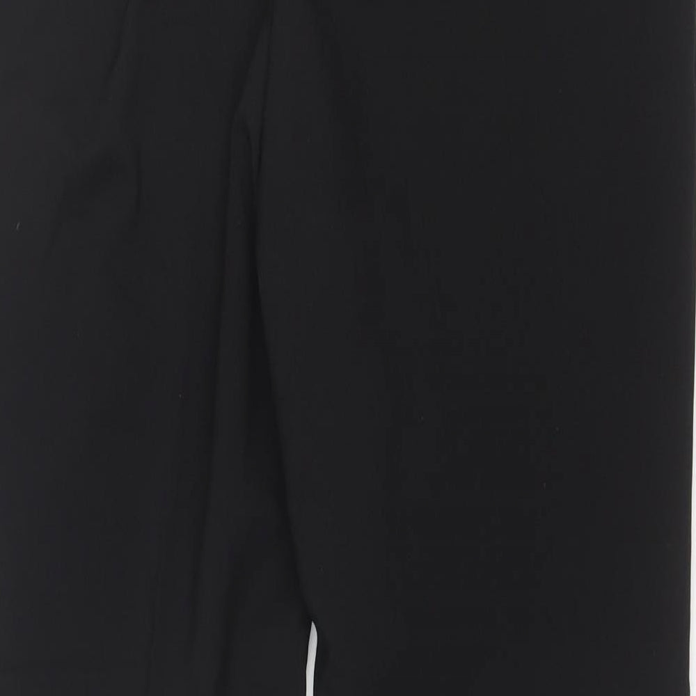 Papaya Womens Black  Polyester Dress Pants Trousers Size 14 L27 in Regular