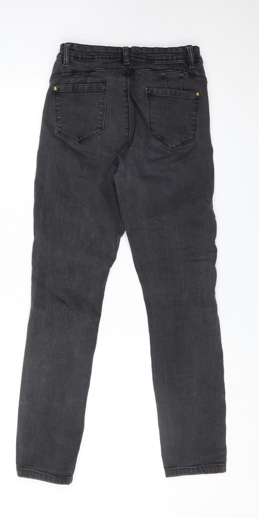 DENIM CO Womens Black  Cotton Skinny Jeans Size 12 L27 in Regular