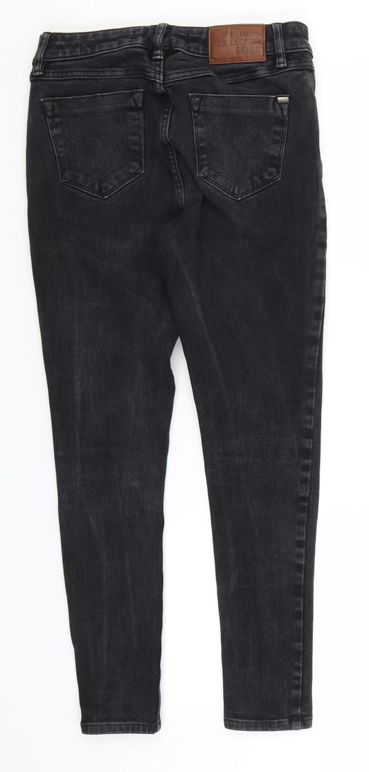 George Womens Grey  Cotton Skinny Jeans Size 12 L26 in Regular