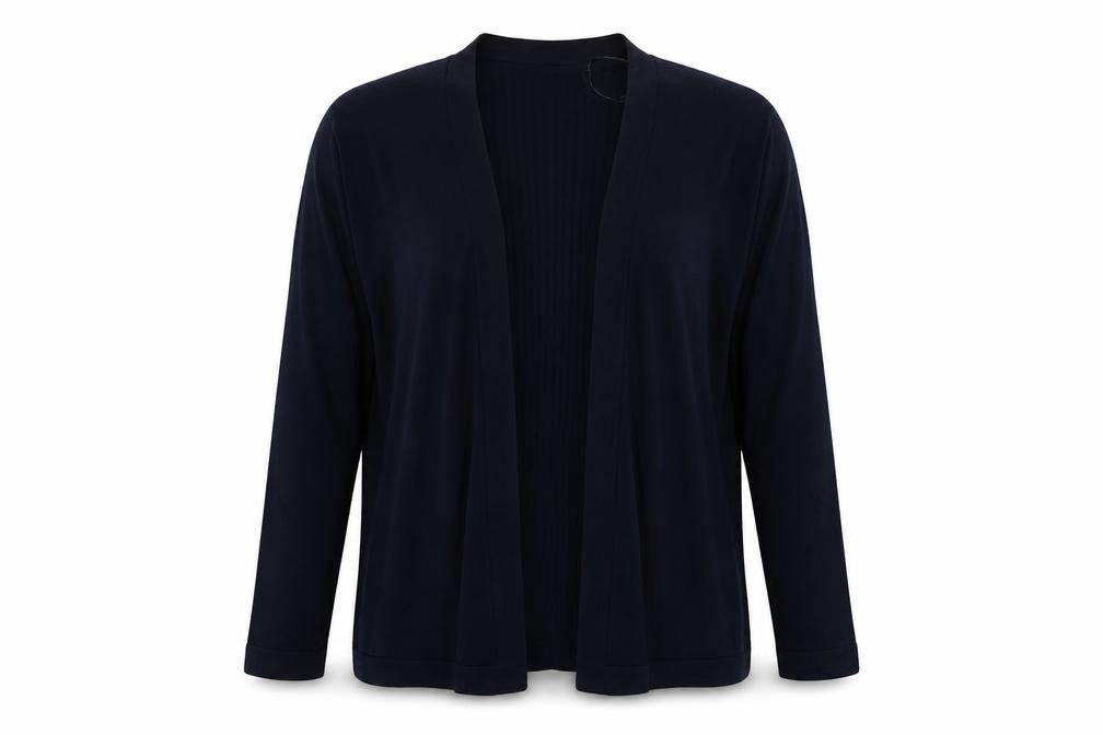 Bonmarché Womens Blue V-Neck Viscose Cardigan Jumper Size 14