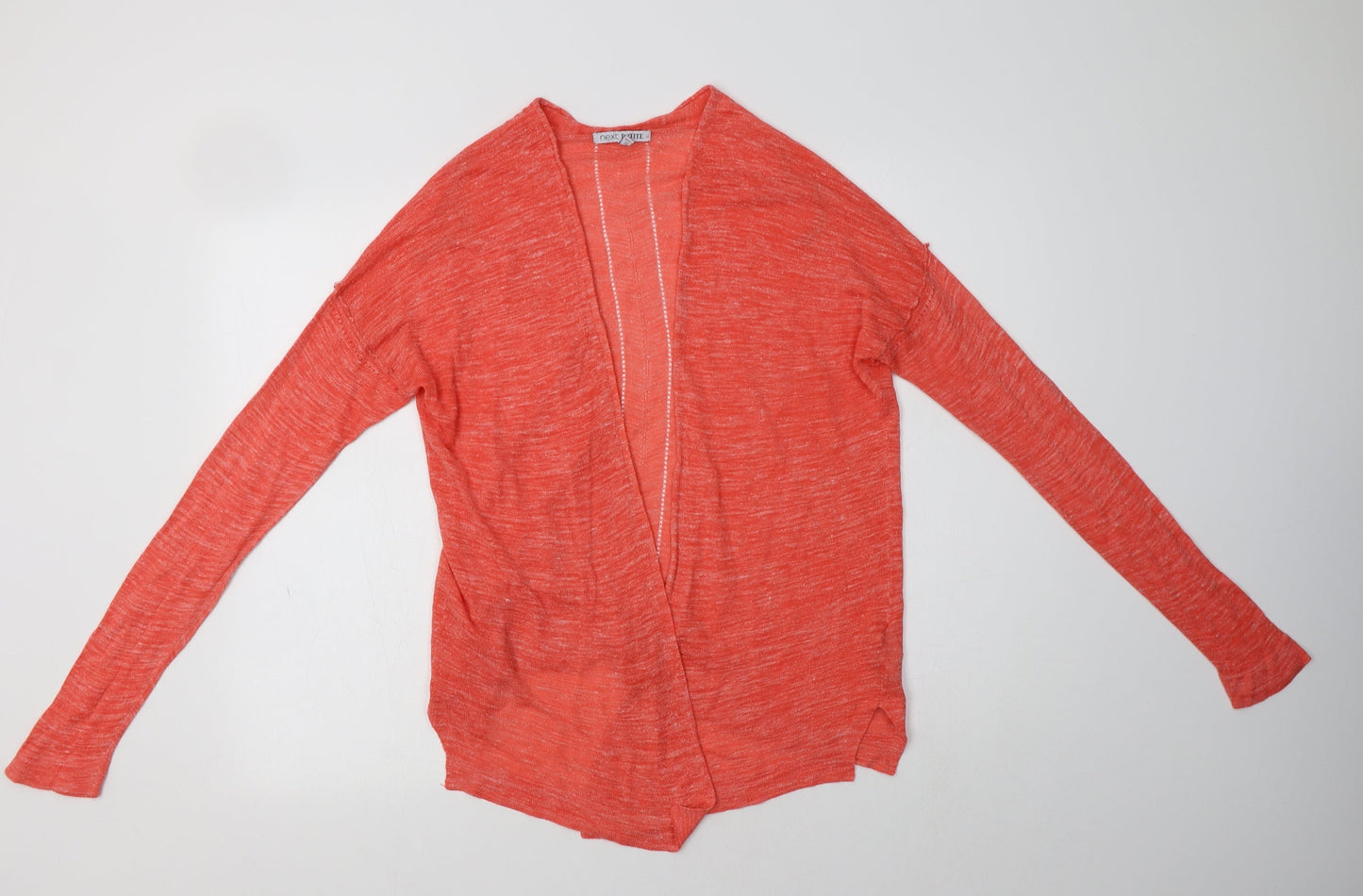 NEXT Womens Orange V-Neck  Acrylic Cardigan Jumper Size 10