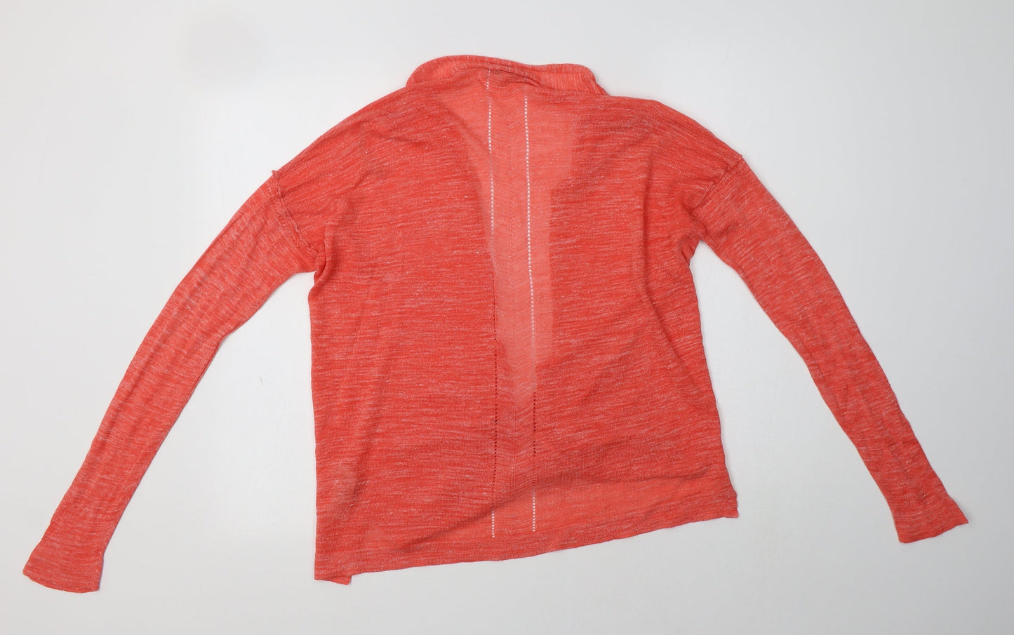 NEXT Womens Orange V-Neck  Acrylic Cardigan Jumper Size 10