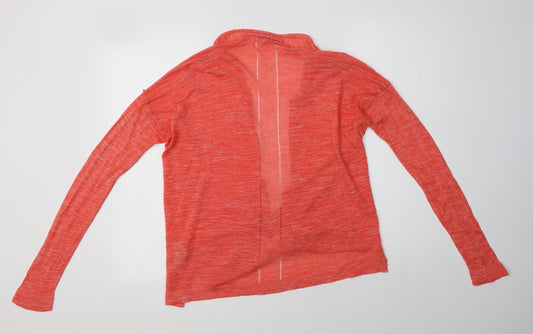 NEXT Womens Orange V-Neck  Acrylic Cardigan Jumper Size 10