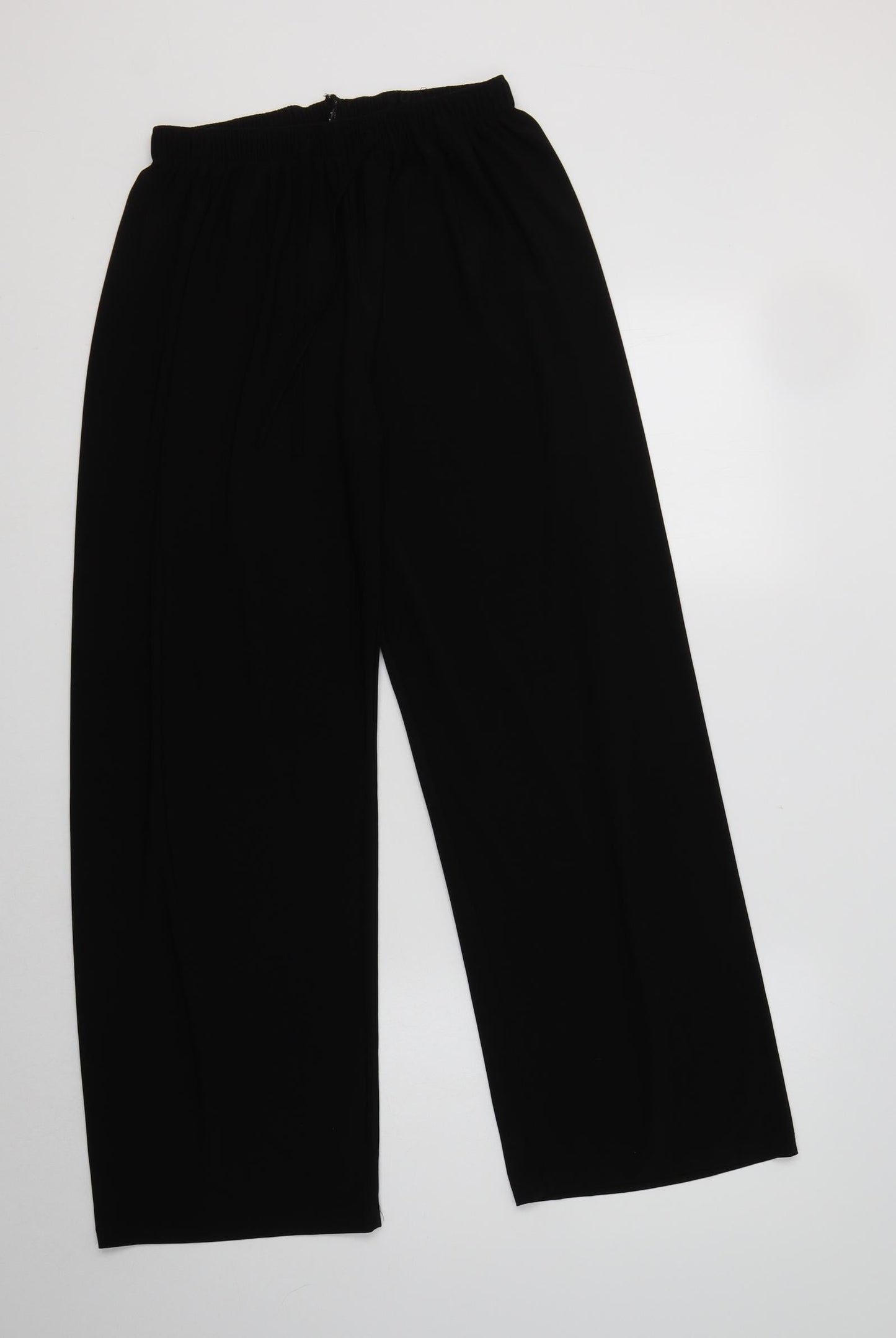 Preworn Womens Black  Polyester Trousers  Size L L29 in Regular