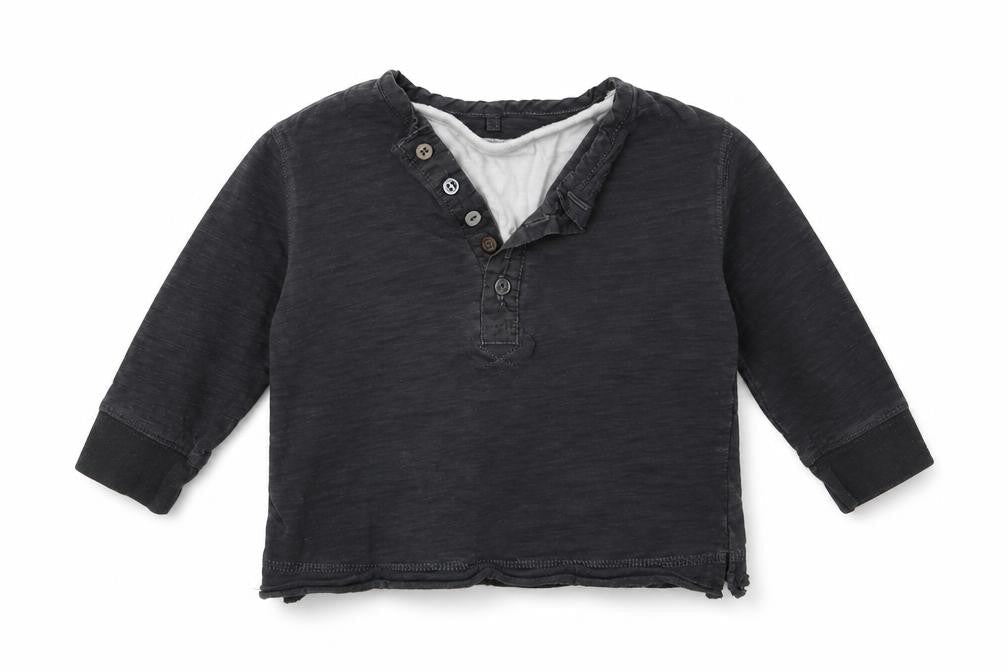 NEXT Baby Grey  Cotton Basic T-Shirt Size 9-12 Months Henley