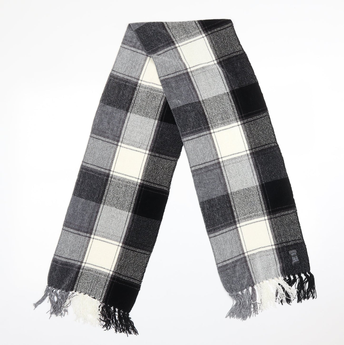 M&S Unisex Multicoloured Check Viscose  Scarf