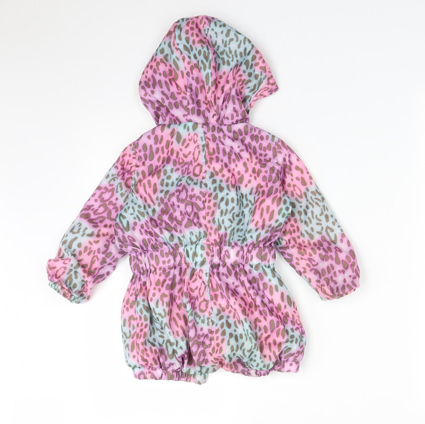 E-VIE ANGEL Girls Multicoloured Animal Print  Overcoat Coat Size 2 Years