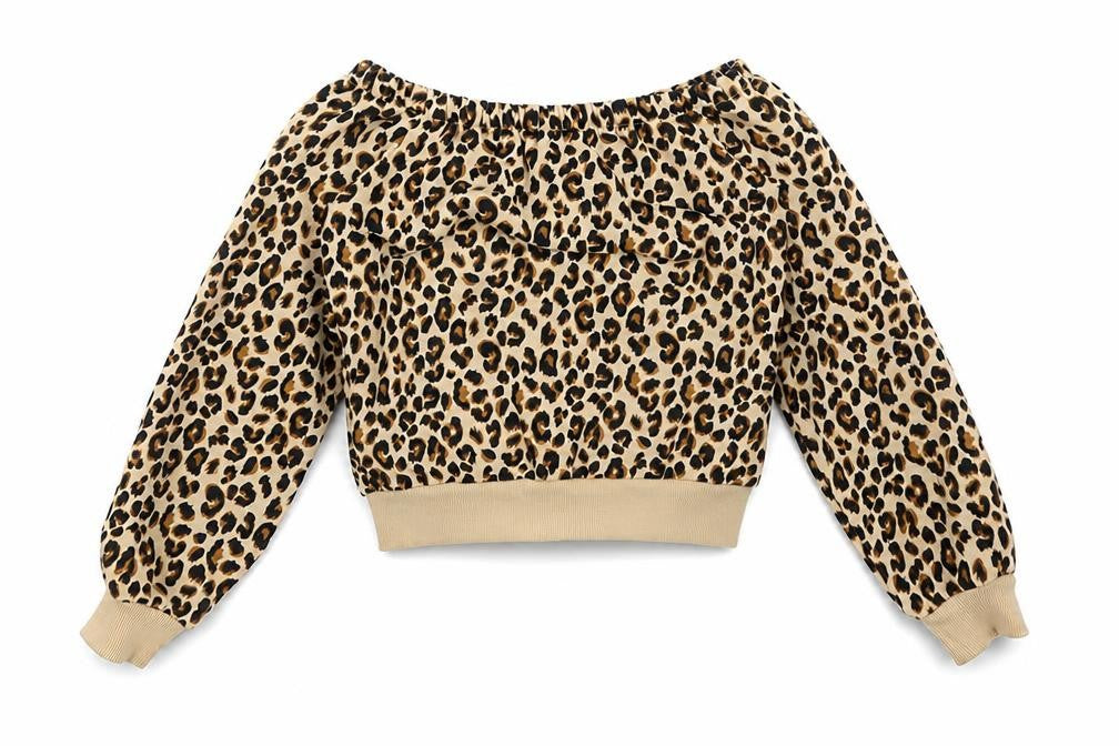 H&M Womens Multicoloured Animal Print Cotton Pullover Sweatshirt Size XS