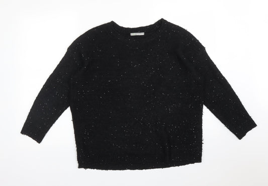 M&S Womens Black  Acrylic Pullover Sweatshirt Size 12