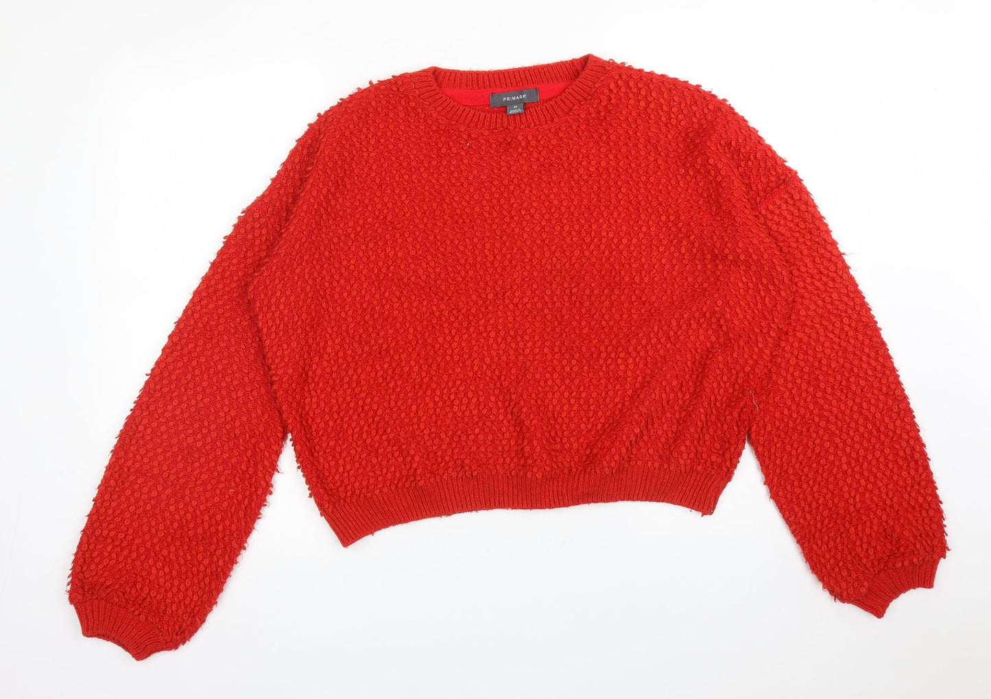 Primark Womens Red  Acrylic Pullover Sweatshirt Size M