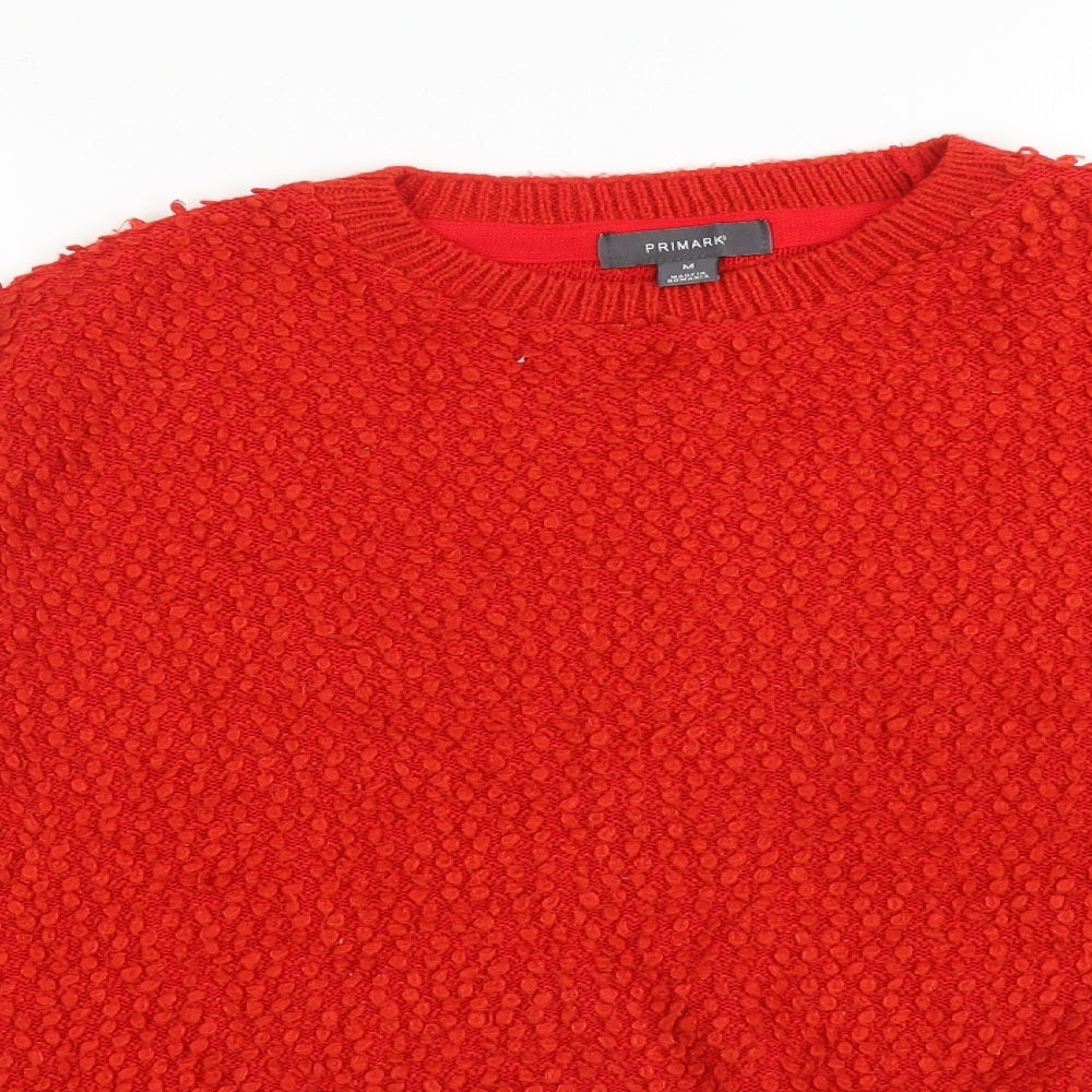 Primark Womens Red  Acrylic Pullover Sweatshirt Size M
