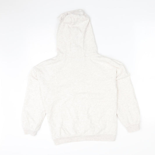 Primark Girls White  Cotton Pullover Hoodie Size 9-10 Years   - BELIEVE IN YOURSELF
