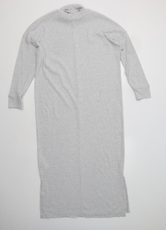Boohoo Womens Grey  Polyester Maxi  Size 8  Roll Neck