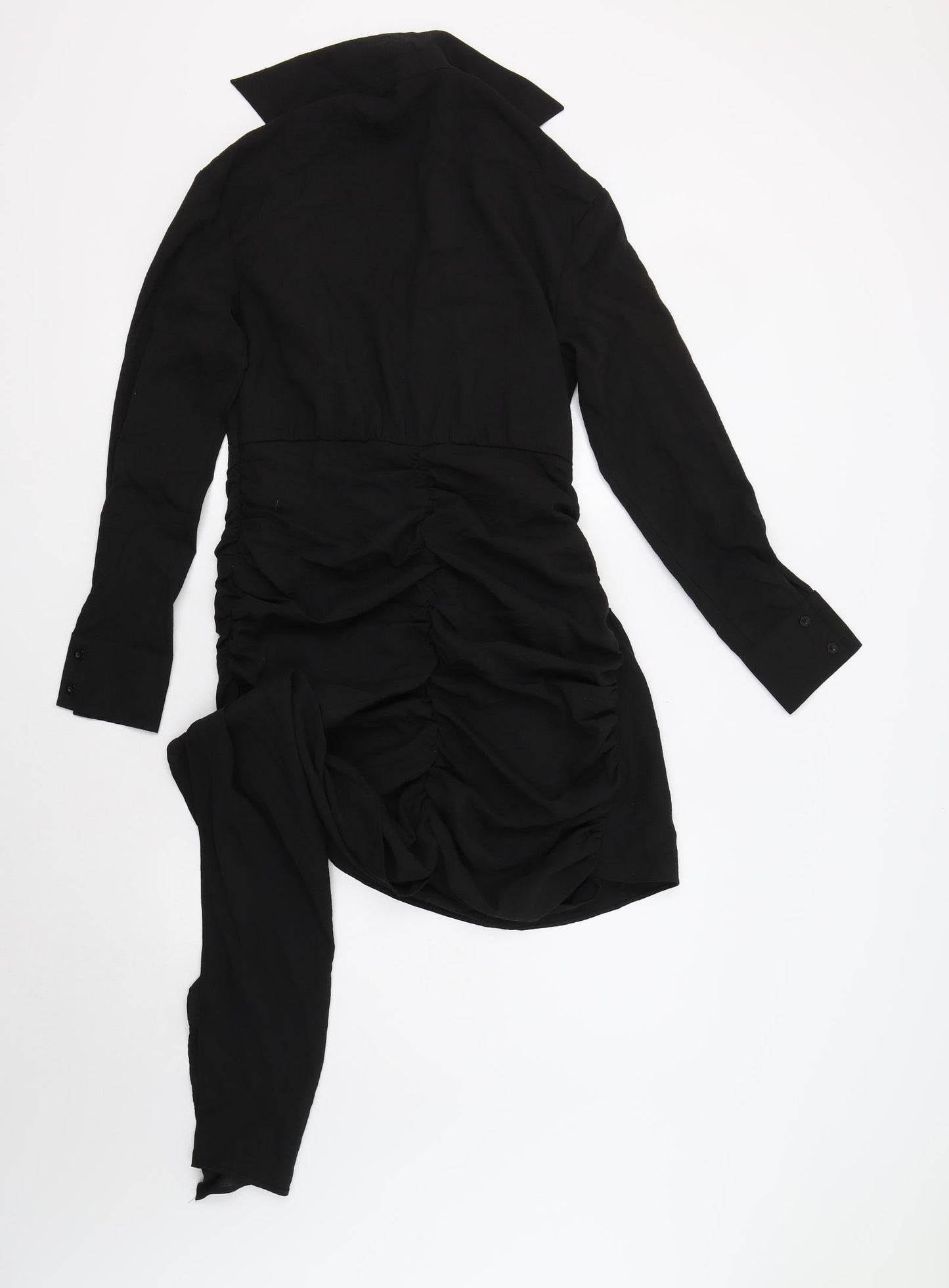 Nasty Gal Womens Black  Polyester Bodycon  Size 10  Collared Zip