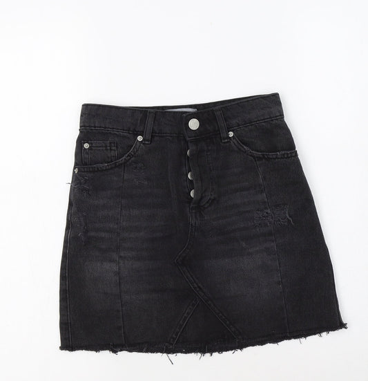 Miss Selfridge Womens Black  Cotton Maxi Set Size 4   Button