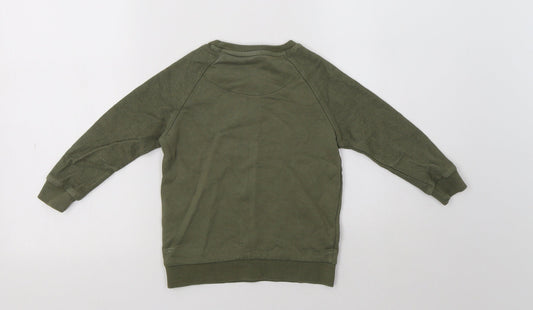 Nutmeg Girls Green  Cotton Pullover Sweatshirt Size 3-4 Years   - Big Cat