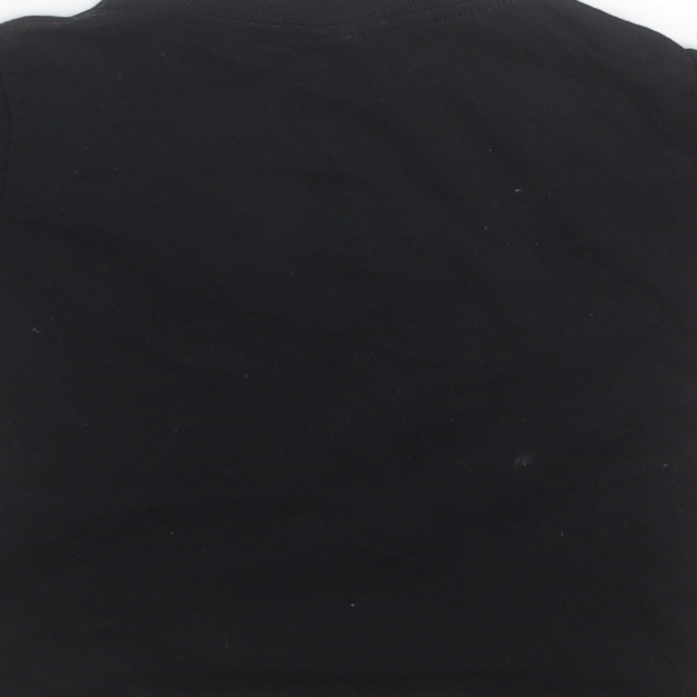 Cotton Heritage Baby Black  Cotton Basic T-Shirt Size 12 Months Round Neck