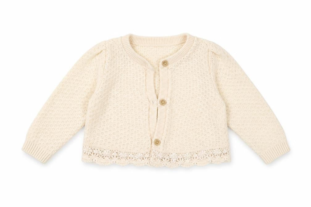 George Baby Beige  Cotton Cardigan Jumper Size 6-9 Months