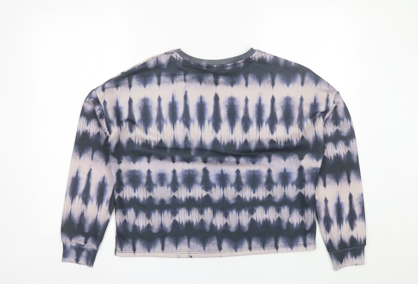 Papaya Womens Blue Round Neck  Polyester Pullover Jumper Size S