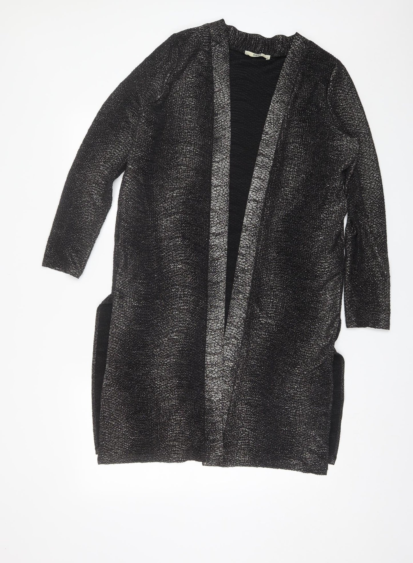 Oasis Womens Black V-Neck  Polyester Shrug Jumper Size S