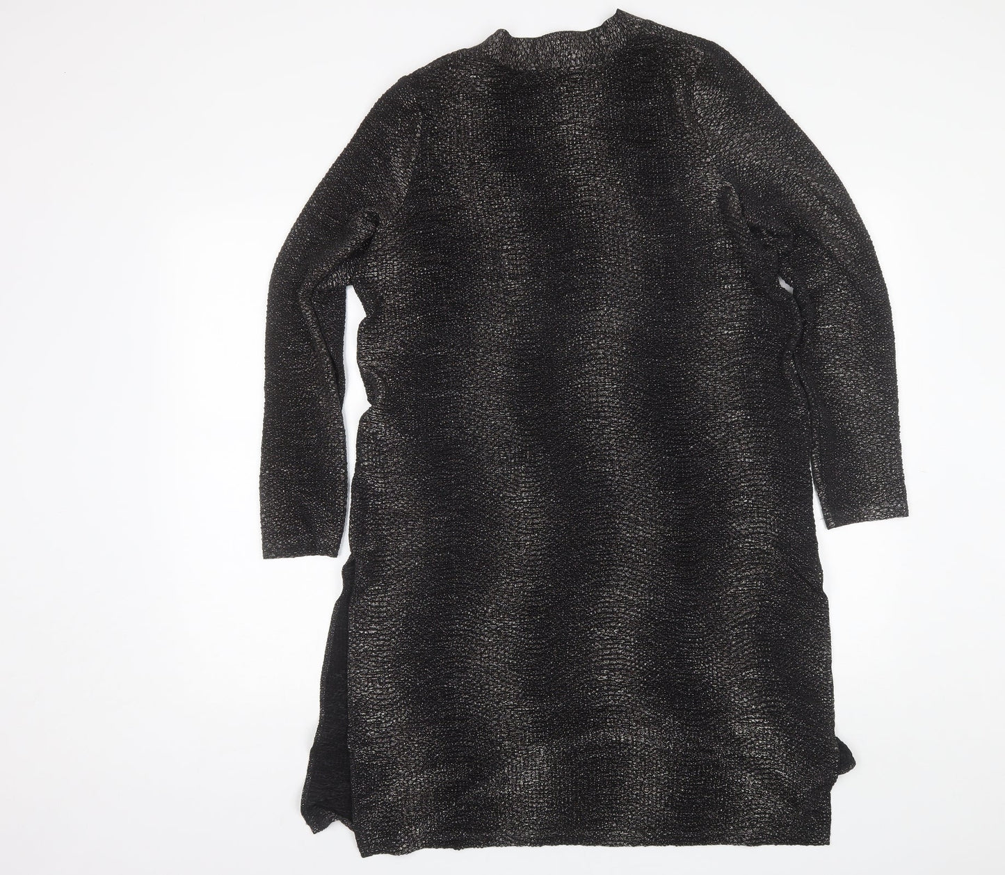 Oasis Womens Black V-Neck  Polyester Shrug Jumper Size S