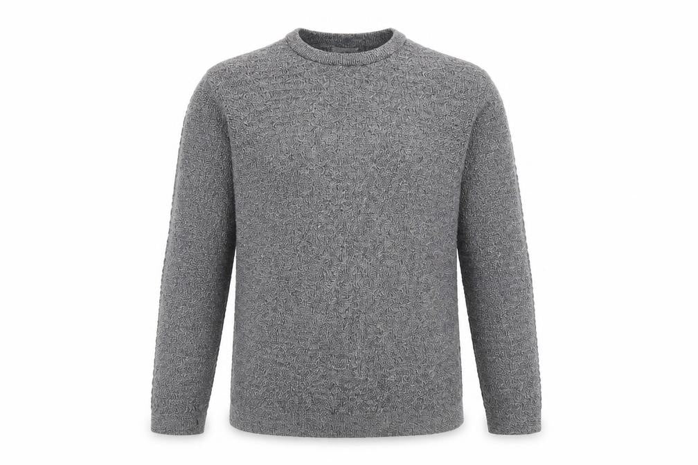 Cedarwood State Mens Grey Round Neck Cotton Pullover Jumper Size S