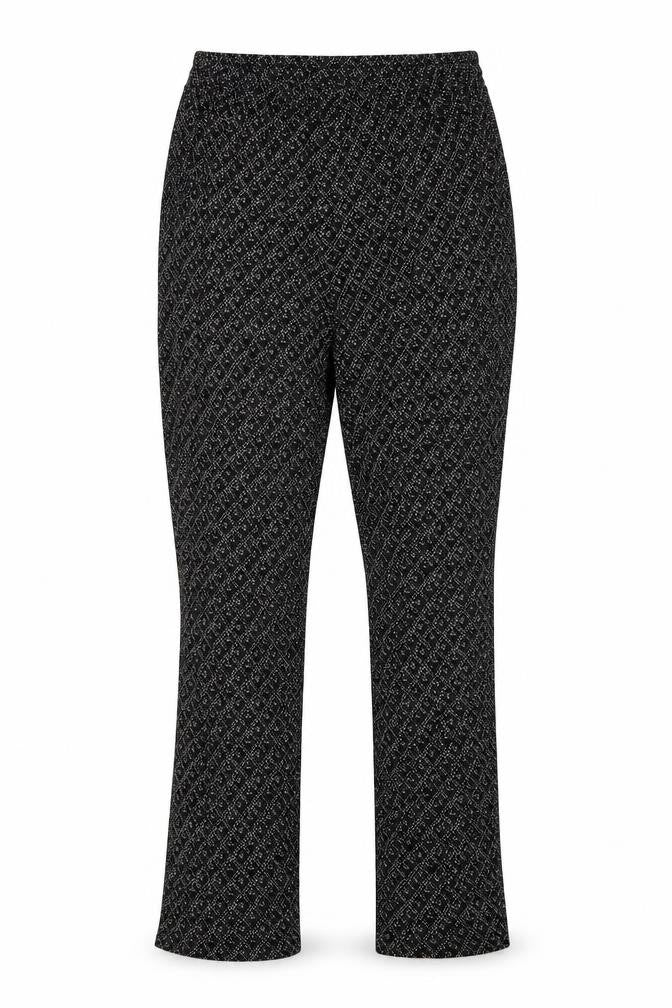H&M Womens Black Argyle/Diamond Viscose Dress Pants Trousers Size XS L25 in Regular