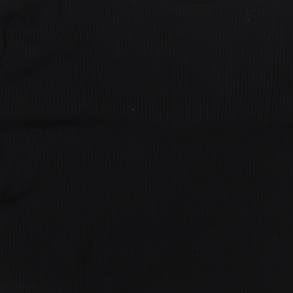 H&M Womens Black  Viscose Basic Blouse Size M Round Neck