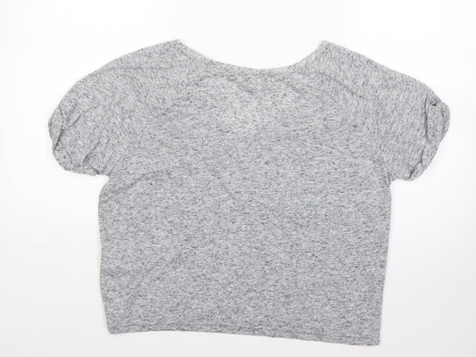 BDG Womens Grey  Polyester Basic Blouse Size S V-Neck